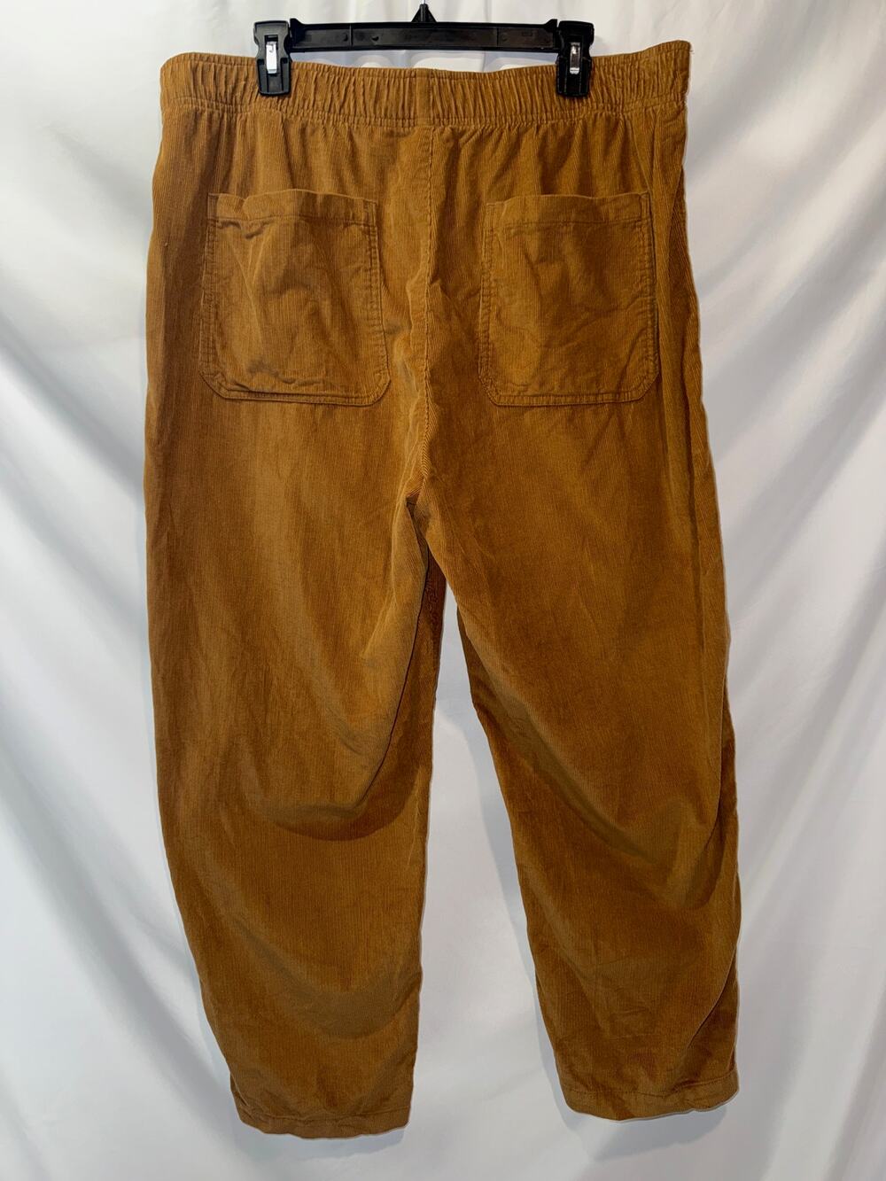 Old Navy XL Brown Corduroy Pull On Pants Elastic Waist 100% Cotton